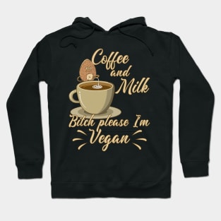 Vegan Vaganer Almond Milk Organic Milk Coffee Hoodie